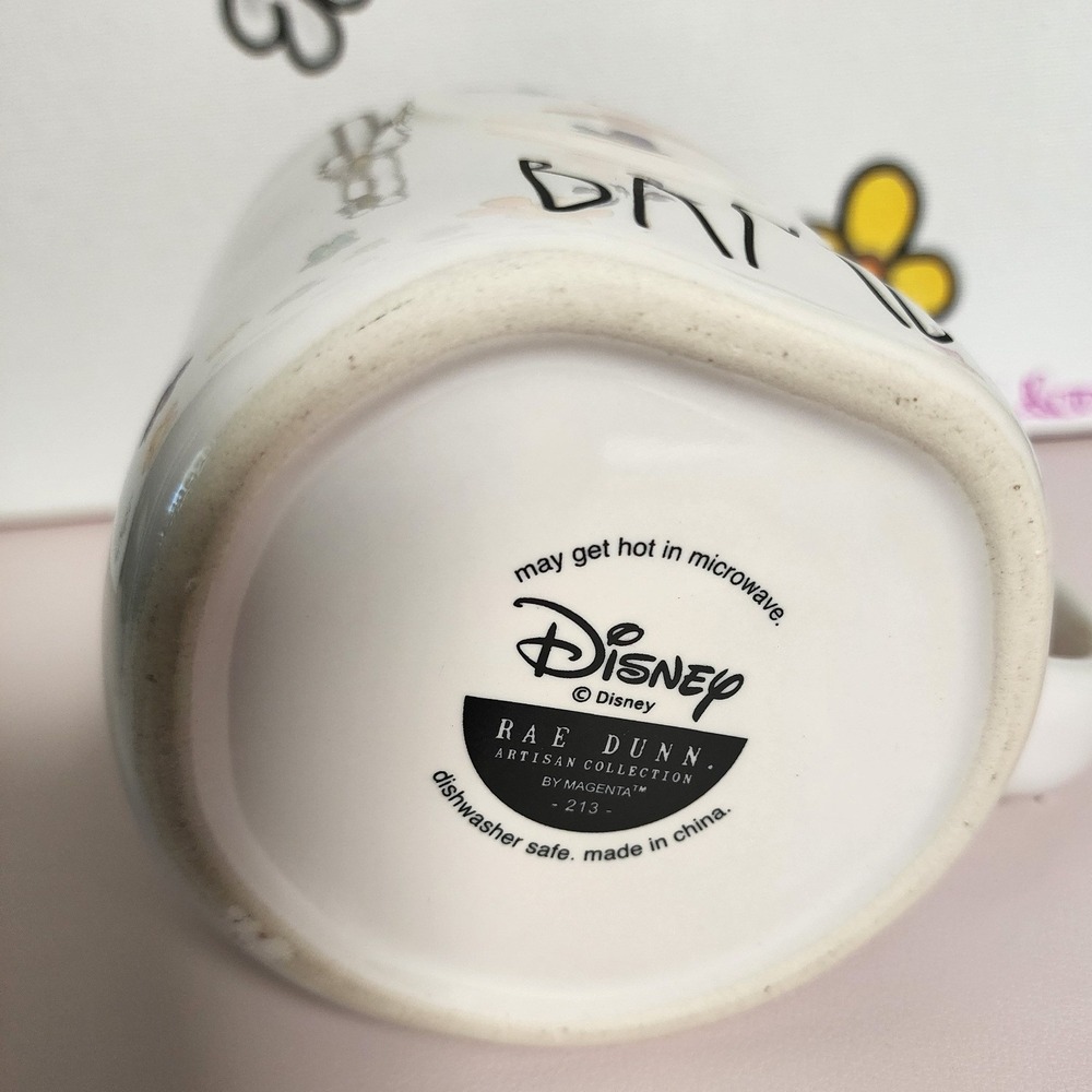 Rae Dunn Disney BAMBI Ceramic Mug Pink Interior Butterfly NWT Artisan - Picture 7 of 7